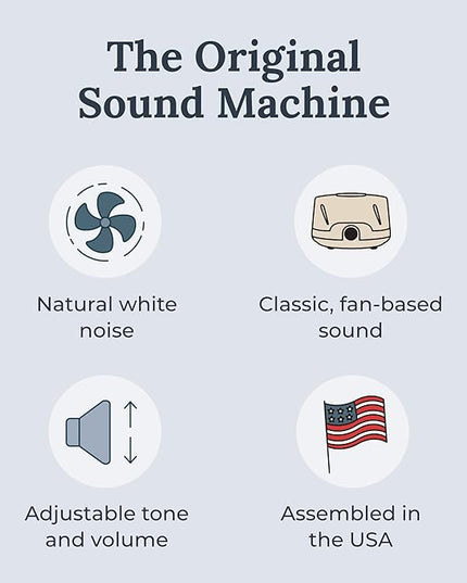 Yogasleep Dohm Classic (Tan) The Original White Noise Machine, Soothing Natural Sound from a Real Fan, Noise Cancelling for Office Privacy, Travel & Meditation, Sleep Therapy for Adults & Baby