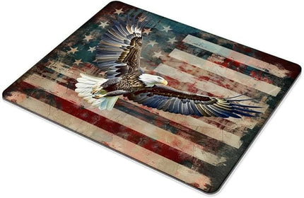 Square Mouse Pad Eagle and National Flag-7,Gaming Mouse Pads for Desk,Soft Computer Waterproof Non-Slip Mouse Mat
