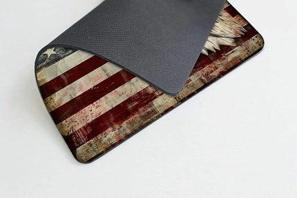 Square Mouse Pad Fierce Eagle and National Flag -3,Gaming Mouse Pads for Desk,Soft Computer Waterproof Non-Slip Mouse Mat