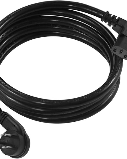 6FT Replacement Computer Monitor Power Cord - Low Profile Flat Plug NEMA 5-15P to Right Angle C13 Power Cord, 13A 125V, 16AWG, Black Replacement Printer/TV/PC 3 Prong AC Power Cord