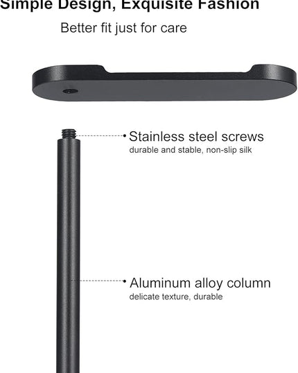 Headphone Stand Aluminum, Headset Holder with Solid Metal Base for Desk, Compatible with Most Headphones (Black)