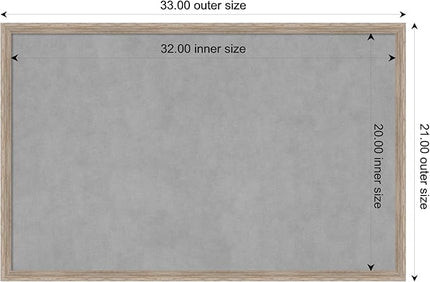 Amanti Art White Framed Magnetic Board 21x33 Large Vision Board for use with Magnets, 100% Metal Sheet to Display Items as Office Decor or for Home Organization in mudroom, Kitchen or Kids Room