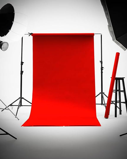 Kate Seamless Paper Backdrop Red Seamless Backdrop Paper Rolls (86''x32.8' Scarlet)