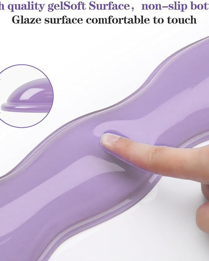 Gel Wrist Rest for Keyboard and Mouse, Wrist Rest for Keyboard, Mouse Wrist Support, Pain Relief, Cool Touch, Non-Skid, Keyboard and Mouse Wrist pad Set