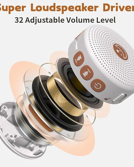 Battery Sound Machine Mini White Noise Machine Baby Shushing Portable Brown Noise Machine 30 Soothing Sounds for Kids Adults Dogs Auto-Off Timer 32 Volume Levels Sleep Machine for Home Office Privacy