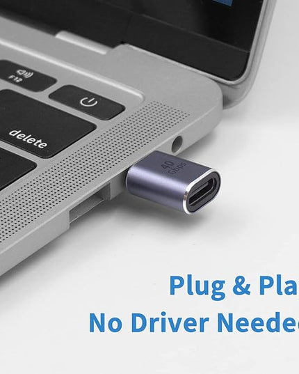 Poyiccot USB C Extender Adapter 2-Pack, 8K@60Hz & 40Gbps Data USB C Male to Female Extension Adapter, 100W Charging Type C Extender Thunderbolt 4 Connector for iPhone, MacBook Pro