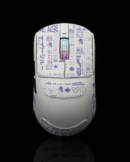 Gamer Mouse Grip Tape Sticker for VGN Dragonfly R1 Pro MAX VXE Non Slip Suck Sweat Pre Cut Easy Install EVA White Purple