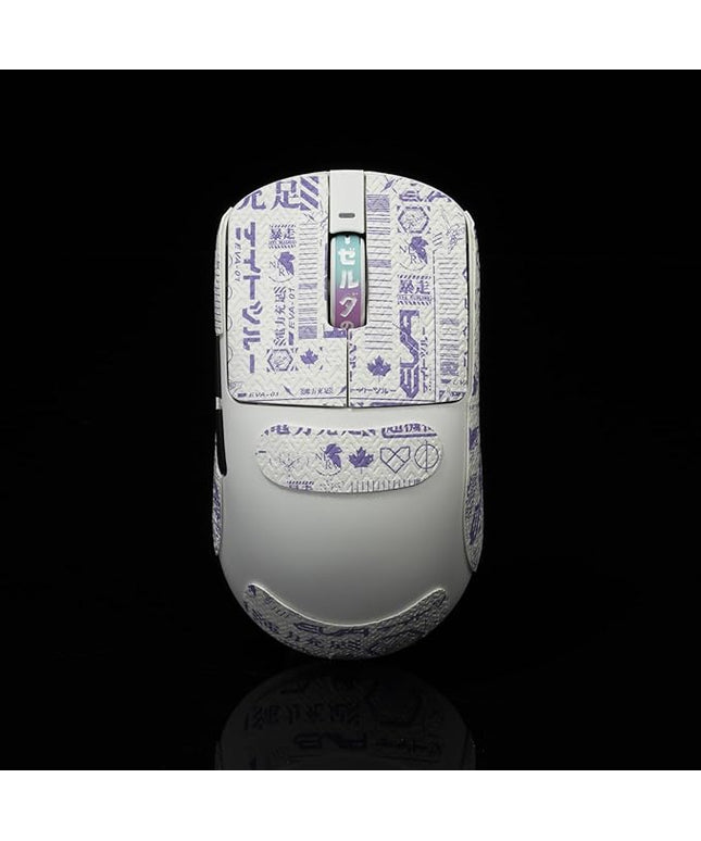 Gamer Mouse Grip Tape Sticker for VGN Dragonfly R1 Pro MAX VXE Non Slip Suck Sweat Pre Cut Easy Install EVA White Purple