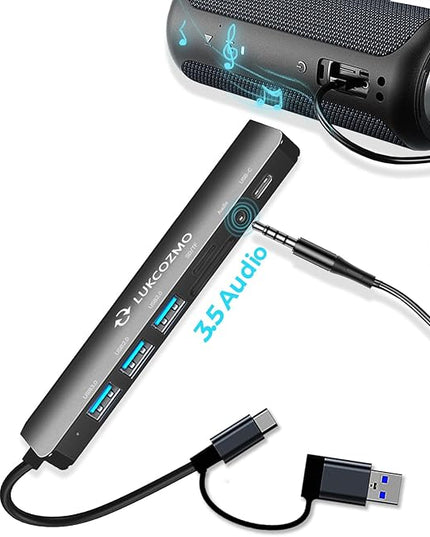 USB C Docking Station with Ethernet, 8 in 1 Docking Station to HDMI Adapter Displayport SD TF Card Reader, USB, 100W PD for USB C Thunderbolt 3 Laptops (Black)