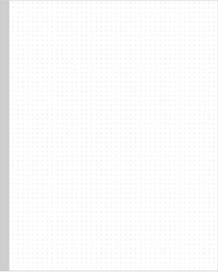 Unpunched Dotted Paper, Letter Size 100Sheets / 200Pages Loose-Leaf Paper, 100gsm White Paper, 8.5'' x 11''