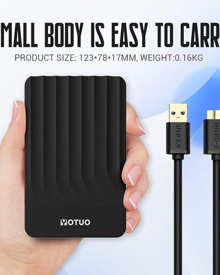 Portable External Hard Drive Storage Expansion Mobile HDD USB 3.0 for PC, Mac, Desktop, Laptop, PS4, PS5, Xbox One X/S, Xbox 360, Xbox Series X/S, Office & Game (Black, 320GB)