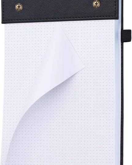 Mogoostry A5 Dot Planning Pads 5.9" x 8" Planner To Do List Memo Note Pads Screw Binding Writing Paperboard Notepad, 100 Sheets per Pack, Black