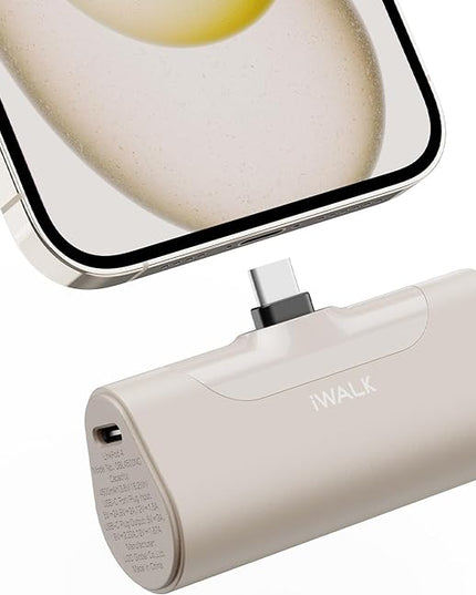 iWALK Portable Charger for iPhone 17/16/15 USB-C Small Power Bank 20W 4,500mAh Fast Charging Battery Pack Compatible with iPhone 15/16/17 Plus/17 Pro/17 Pro Max, Samsung Galaxy S25/S24/S23 Android