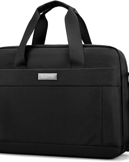 zhongningyifeng Laptop Bag 14 Inch Briefcase for Men Women Waterproof Nylon Lightweight, Shoulder Computer Messenger Handbag for Business Office Work Travel College Black