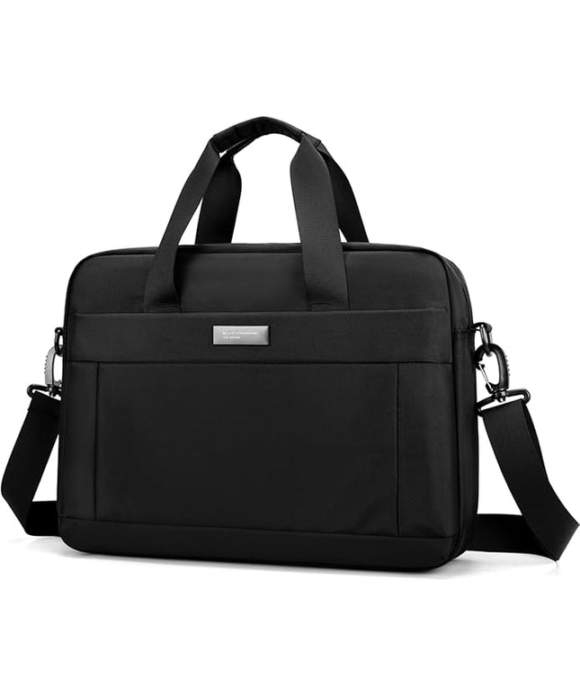 zhongningyifeng Laptop Bag 14 Inch Briefcase for Men Women Waterproof Nylon Lightweight, Shoulder Computer Messenger Handbag for Business Office Work Travel College Black