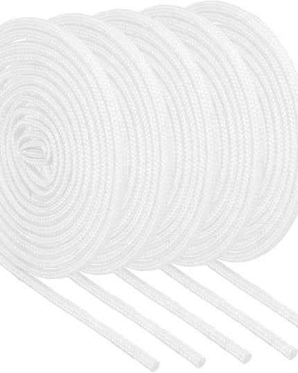 MECCANIXITY 5Pcs Wire Insulation Braid Fire Sleeve,3.28Ft-2mm ID White, High Temp Silicone Coated Fiberglass Sleeving for Automotive Hose Lines Electrical Wiring