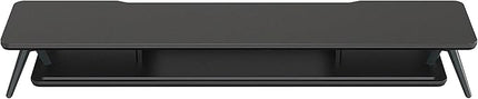 Fenge Dual Monitor Stand, Monitor Stands Riser for 2 monitors, 42.5 Inch Wood Desk Shelf with Storage Organizer and Cable Management for Office Desk Accessories