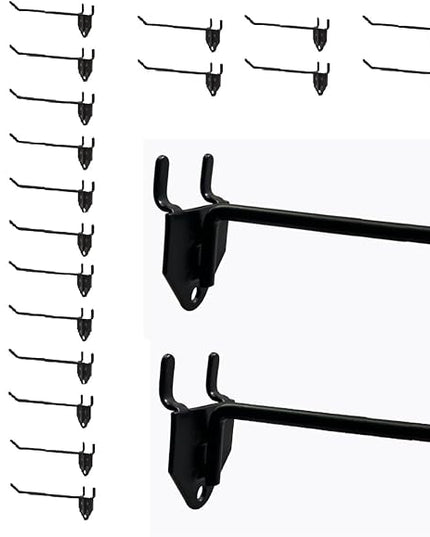 30 Packs 6-inch Long Metal Pegboard Hooks, Standard Hooks is Fit to Pegboard Panels