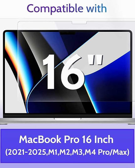 Peslv 3-Pack Anti Blue Light Screen Protector for MacBook Pro 16 Inch(2021-2025, M1, M2, M3, M4), 16.2" Mac Laptop Glare Filter Uv Blocker Shield Cover Eye Protection Film