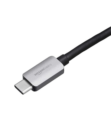 Amazon Basics Aluminum USB-C to RJ45 Gigabit Ethernet Adapter, Portable, Fast Network, Grey, 2.07 x 0.81 x 0.6 inches