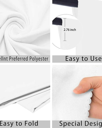 White Photo Backdrop for Photoshoot White Background for Photography Photo Backdrop Curtain for Party 8x10 FT