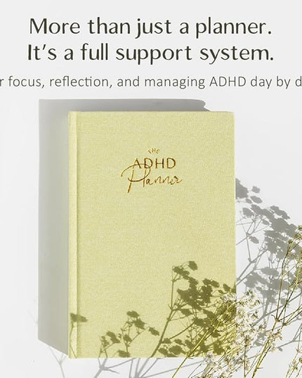 The ADHD Planner for Adults - Undated Daily & Weekly ADHD Journal for Disorganized People, 90 Days - Habit Tracker, Record Emotions & Mood - Academic Goals - Structure & Focus for Adults Brains