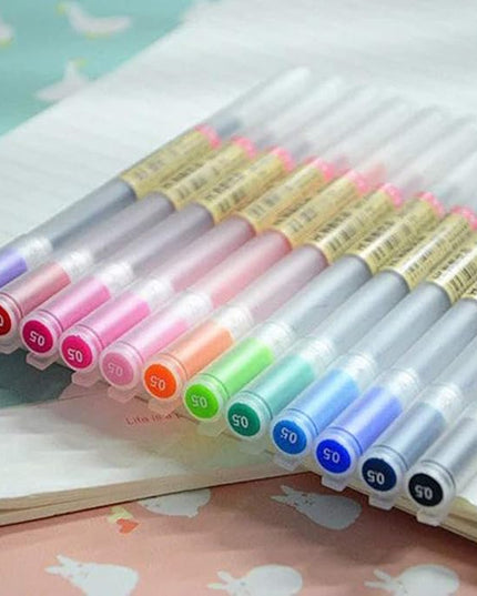 sencoo 12 pack Premium Gel Ink Pen Fine Point Pens Ballpoint Pen 0.5mm for Japanese Office School Students Stationery Supply Children Gift Pens
