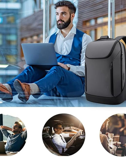 BANGE Business Smart Backpack Waterproof fit 15.6 Inch Laptop Backpack with USB Charging Port,Travel Durable Backpack