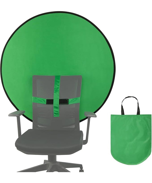 Cosmos 1 Pc Green Screen Backdrop 43 in / 110 cm Diameter Foldable Portable Photography Background Green Screen Chroma Key Backdrop for Photography Photo Video Studio, Live Streaming, Video Meeting