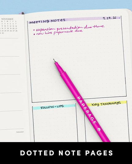 PAPERAGE 2026 Weekly & Monthly Planner, 12 Months (January 2026 - December 2026), 5.6 in x 8 in, Hardcover 2026 Planner with Weekly & Monthly Spreads, Note Pages, Stickers & Back Pocket – Marigold