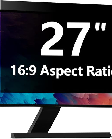 Computer Privacy Screen Protector 27 Inch with Hp Dell Acer Asus Samsung LG and More, Removable Security Shield Filter for 16:9 Aspect Ratio Monitor Like ViewSonic Sceptre AOC Koorui BenQ(27" Diagonal 16:9 1 Pack)