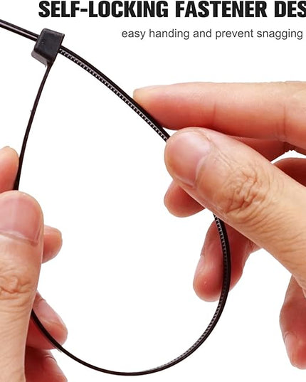 Zip Ties 12 inch ，Heavy Duty Cable Ties with 120 Pounds Tensile Strength，Black Zip Ties，100 Pack, Wire Ties for Indoor and Outdoor Use.