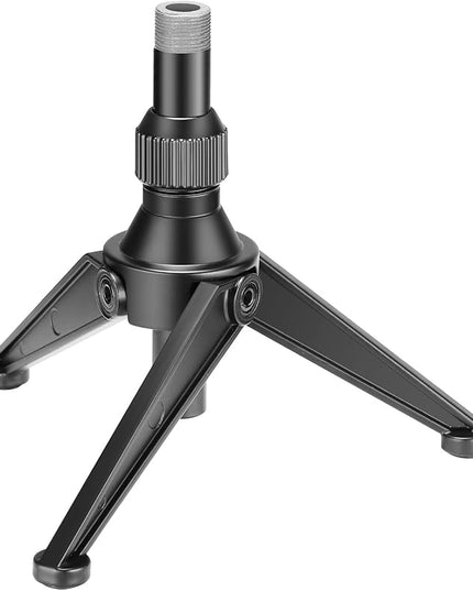 Neewer Foldable Iron Mini Desktop Microphone Tripod Stand, Adjustable Height 4.9-7.5 inches/12.5-19 centimeters for Lectures, Podcasts, Online Chat, Meeting, Screencasts and More (NW-050)
