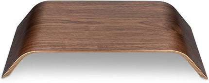 kalibri Wood Monitor Stand Riser - Computer Desk Holder Desktop Dock Wooden Mount Display for PC TV Screen Notebook Laptop - Walnut