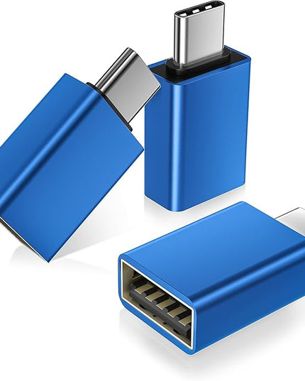 Basesailor USB C to USB Adapter 3Pack,USBC Male to USBA 3.0 Female OTG Adapter,Type C Thunderbolt 5 4 3 Converter for iPhone 17 16 15 Max,MacBook Pro Air,Mac,iPad,Microsoft Surface,Samsung Galaxy S25
