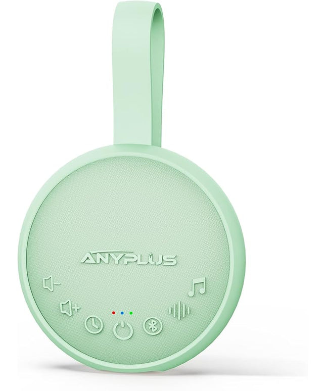 White Noise Sound Machine for Sleeping Adults & Baby, Portable Noise Machine with 24 Soothing Sounds, Bluetooth 5.1, Battery Powered, 3 Timer Settings, Memory Function for Home, Office, Travel (Green)