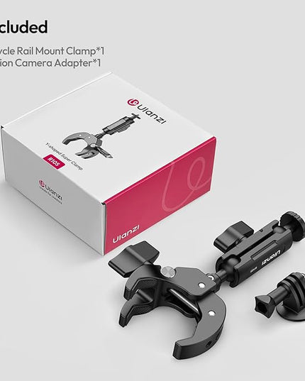 ULANZI R105 Super Clamp Camera Mount with 360° Dual Ballhead Magic Arm, Sturdy Y-Shaped 3-Claw Camera Clamp Mount for GoPro Hero 13/12/11/10/9, Insta360 X5/X4, DJI Osmo Pocket 3/2 Action 5 Pro/4