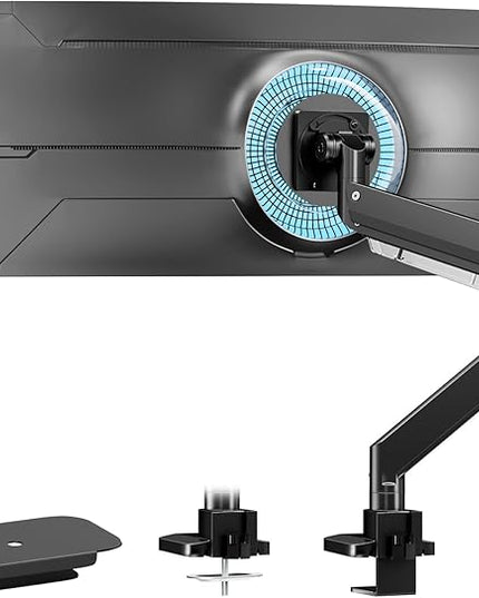 17-57 Inch Ultrawide Monitor Arm, up to 59.4 lbs, Heavy Duty Monitor Arm for Flat/Curved Display and TV, Steel Reinforcement Plate Included, VESA 75x75 to 200x200, PUTORSEN