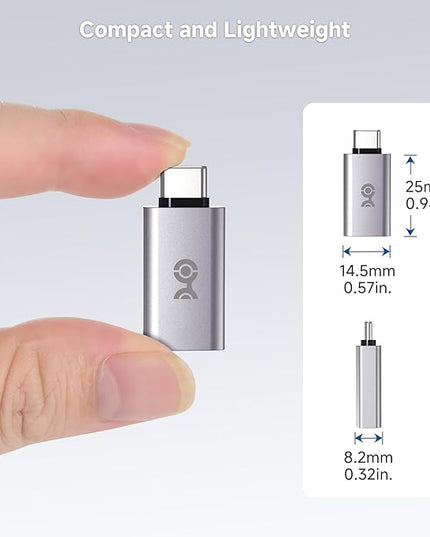 Cable Matters 2-Pack 10Gbps USB C to USB Adapter Male to Female for High-Speed Data Transferring & Fast Charging, Reversible USBC, USBA to USBC Adapter for iPhone 17/16, iPad Pro, Galaxy S23