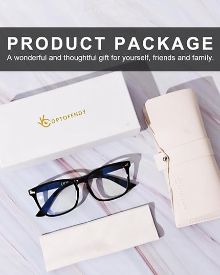 OPTOFENDY Blue Light Blocking Glasses Women Men, Computer Eyeglasses Anti Blue Light Glasses with Anti Eyestrain & UV