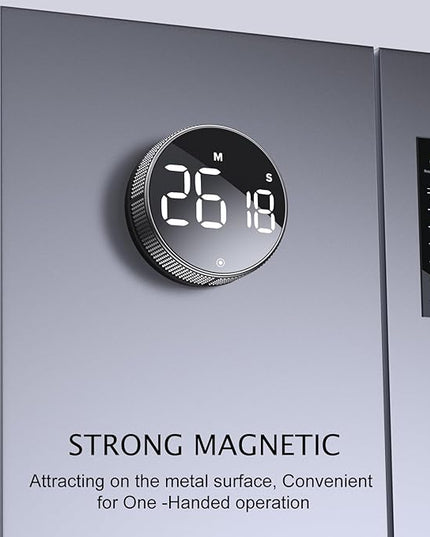BlueSnail Kitchen Timer with LED Digital Display Smart Efficana for Home Classroom Gym Office, Volume and Brightness Adjustable Productivity Timer (Silvery)