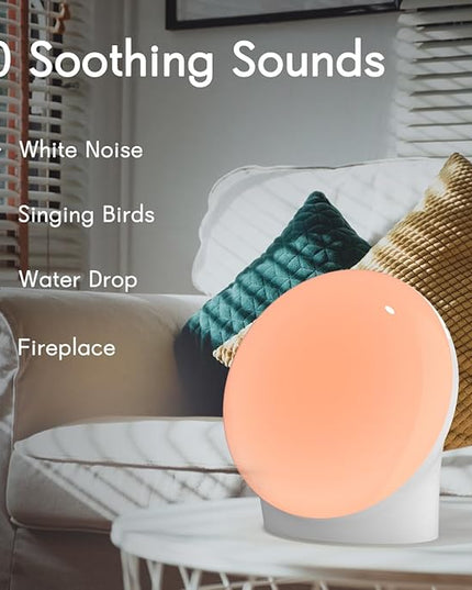 Brown Noise Sound Machine with 30 Soothing Sounds Sleep Machine 12 Colors Night Light White Noise Machine 36 Volume Levels 4 Timers and Memory Function 10 Adjustable Brightness for Baby Adults Kids