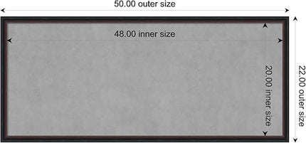 Amanti Art Black Framed Magnetic Board 22x50 Oversize Vision Board for use with Magnets, 100% Metal Sheet to Display Items as Office Decor or for Home Organization in mudroom, Kitchen or Kids Room