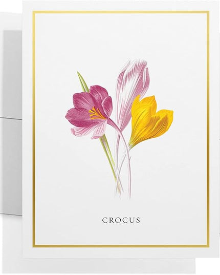 Twigs Paper - 12 Assorted Flowers Thank You Cards With Envelopes - 4 Different Design Floral Bulk Variety Greeting Card Set - Stationery Set for All Occasions - Made in USA (5.5 x 4.25, Set of 12)