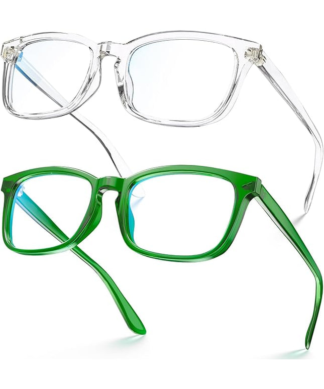 VISOONE Blue Light Blocking Glasses Square with Anti Computer Glare for Gaming Women and Men MONTANA