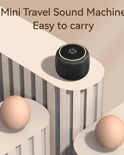 Portable Sound Machine Small Mini White Noise Machine Brown Noise 30 Soothing Sounds Rechargeable Speaker Block Noise 4 Memory Function Natural Baby Adults Kids for Travel Office Privacy Improve Sleep