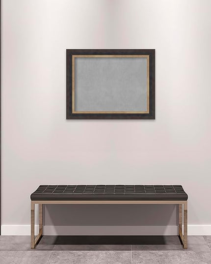Amanti Art Black Framed Magnetic Board 23x29 Medium Vision Board for use with Magnets, 100% Metal Sheet to Display Items as Office Decor or for Home Organization in mudroom, Kitchen or Kids Room