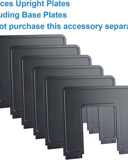 6 Pieces Upright Boards, Accessory Parts of Expandable File Folder Holder, Black