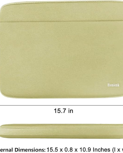 Laptop Case Sleeve 15.6 inch, Shockproof Protective Notebook Bag with Accessory Pocket, Briefcase Carrying Laptop Sleeve for 15.6" HP, ASUS, Dell, Lenovo, Acer -Off White