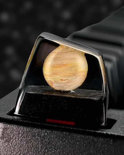 Jupiter Planet Artisan Keycap R1 SA Profile Custom Solar System Planets Keycaps 1U ESC Handmade Resin Gaming Galaxy Key Cap Cherry MX Switch Compatible Mechanical Keyboard Space Lover Gift